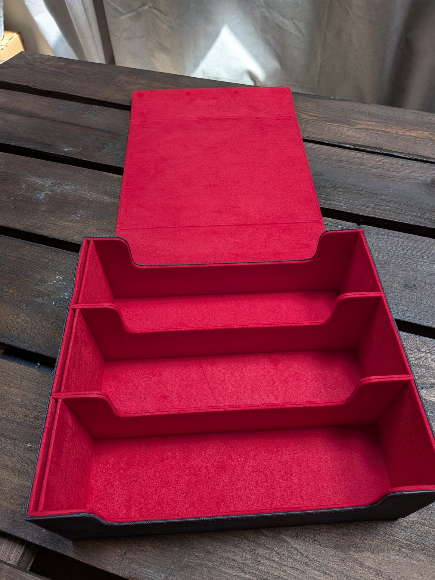 Red Magnetic Deck Box - 1800 Toploaded Card Capscity