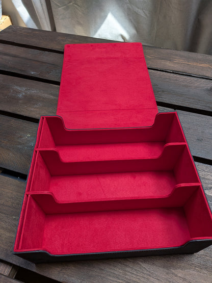 Red Magnetic Deck Box - 1800 Toploaded Card Capscity