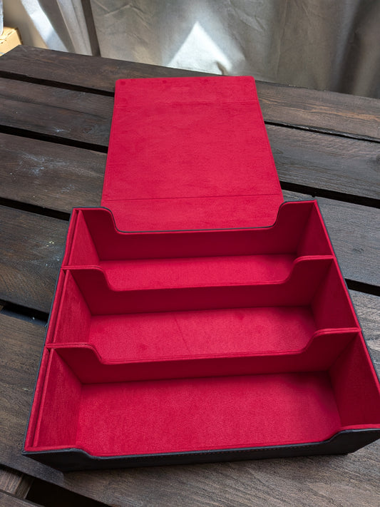 Red Magnetic Deck Box - 1800 Toploaded Card Capscity