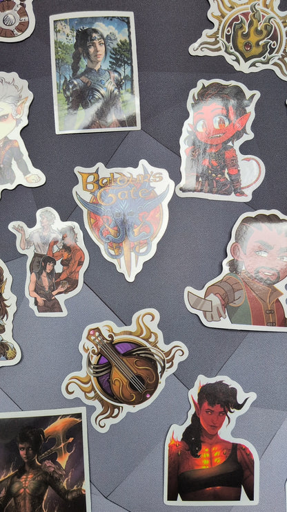 50 Baldur's Gate Stickers Assorted
