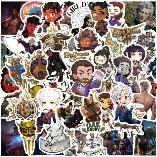 50 Baldur's Gate Stickers Assorted