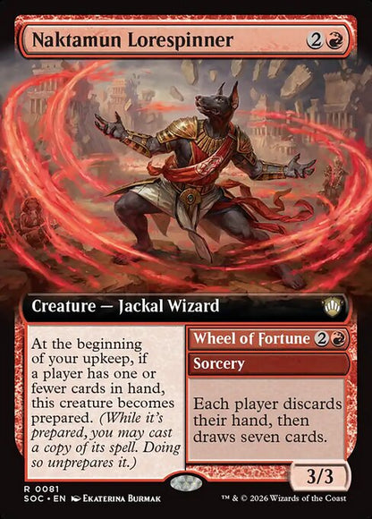 Naktamun Lorespinner // Wheel of Fortune // Secrets of Strixhaven Commander // SOC 81