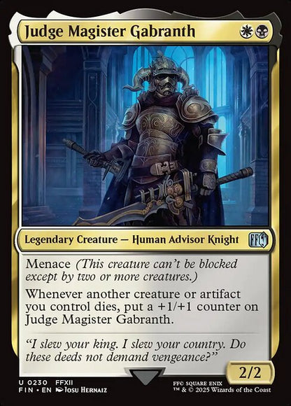 Judge Magister Gabranth // Final Fantasy // FIN 230