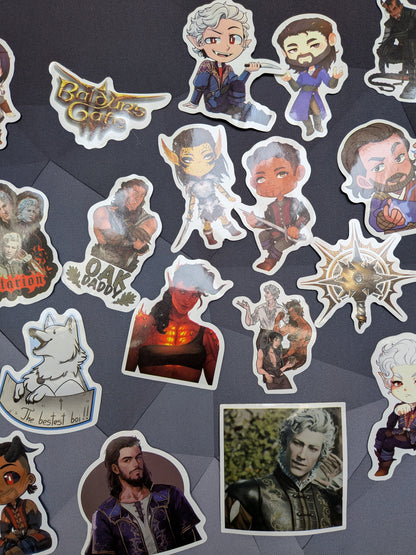 50 Assorted Baldur's Gate Stickers D&D